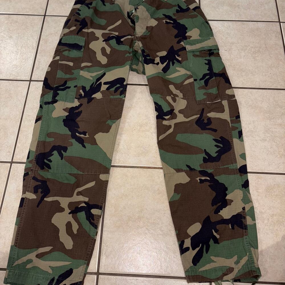 Vintage Camo Pants Military Issued Camouflage Fatigues medium